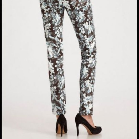 Alexander Wang New JEANS Leaf Print Black Blue Multi Women's 28 NWT 🎉HP - Picture 4 of 9
